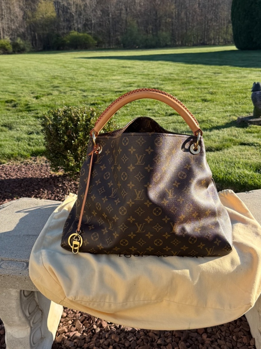 Louis Vuitton Monogram Canvas Hobo Bag - Brown